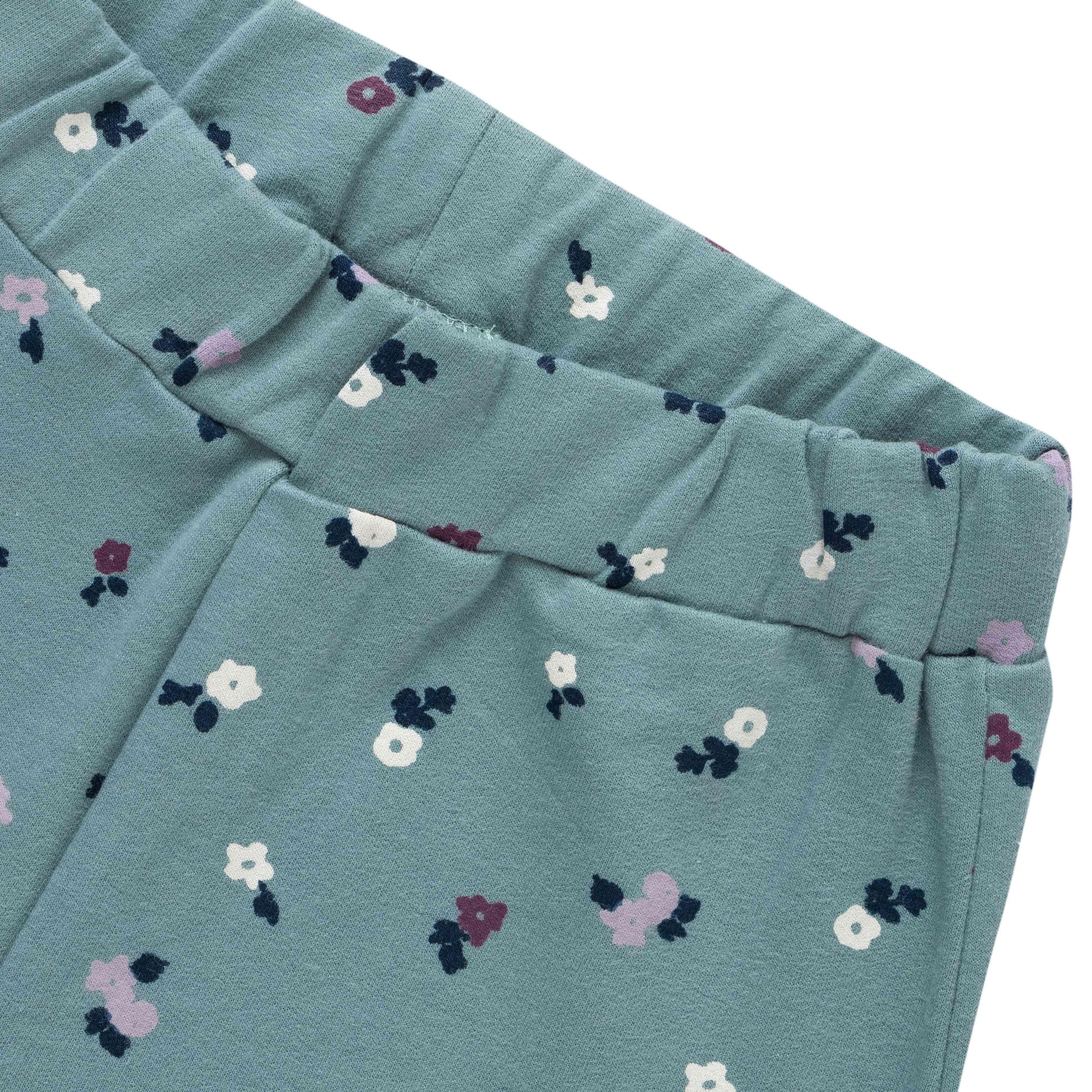 Girls Floral Printed Round Neck Long Sleeve Pure Cotton Clothing Set