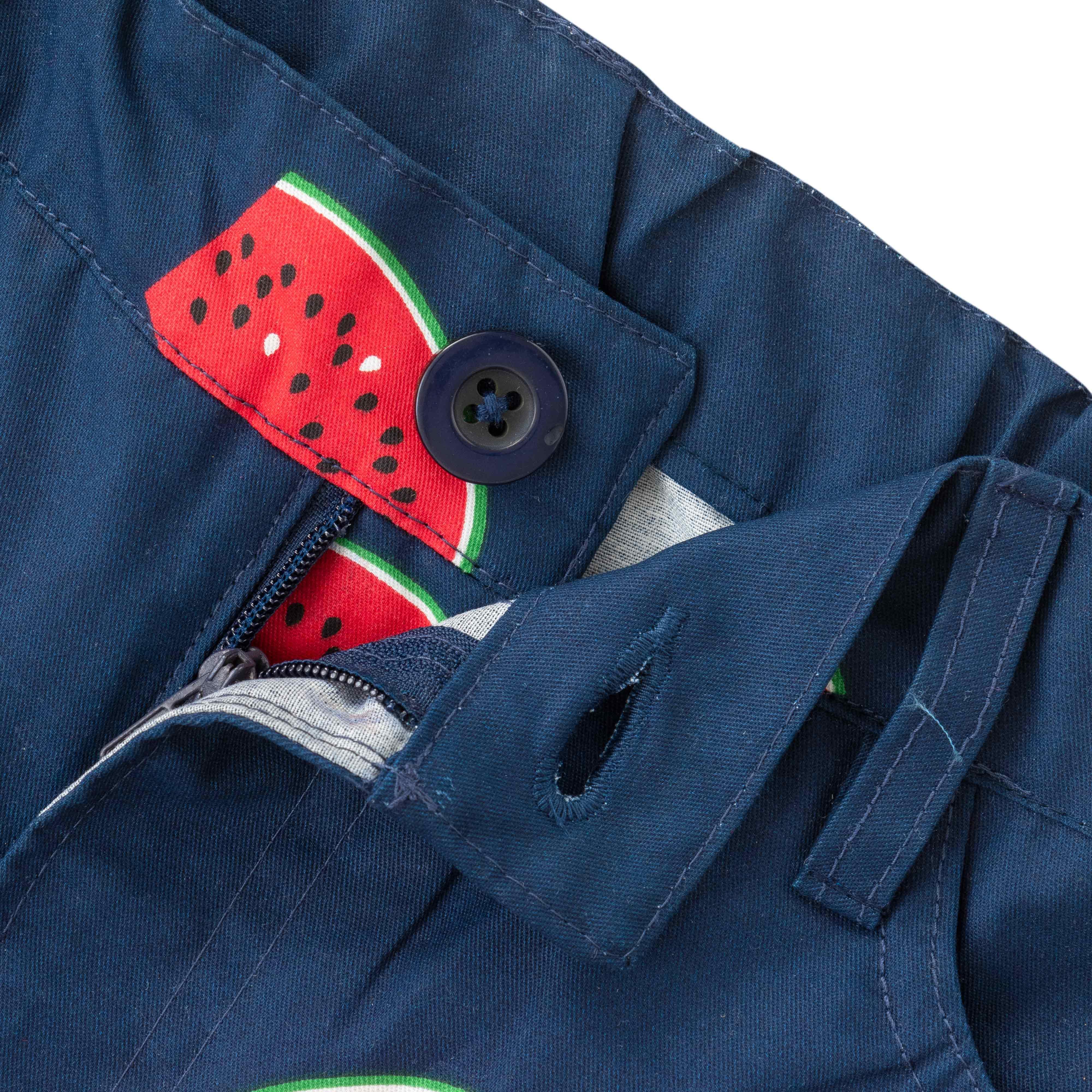 Girls Jersey Toddlers Watermelon Printed Shorts - Dark Blue - Juscubs