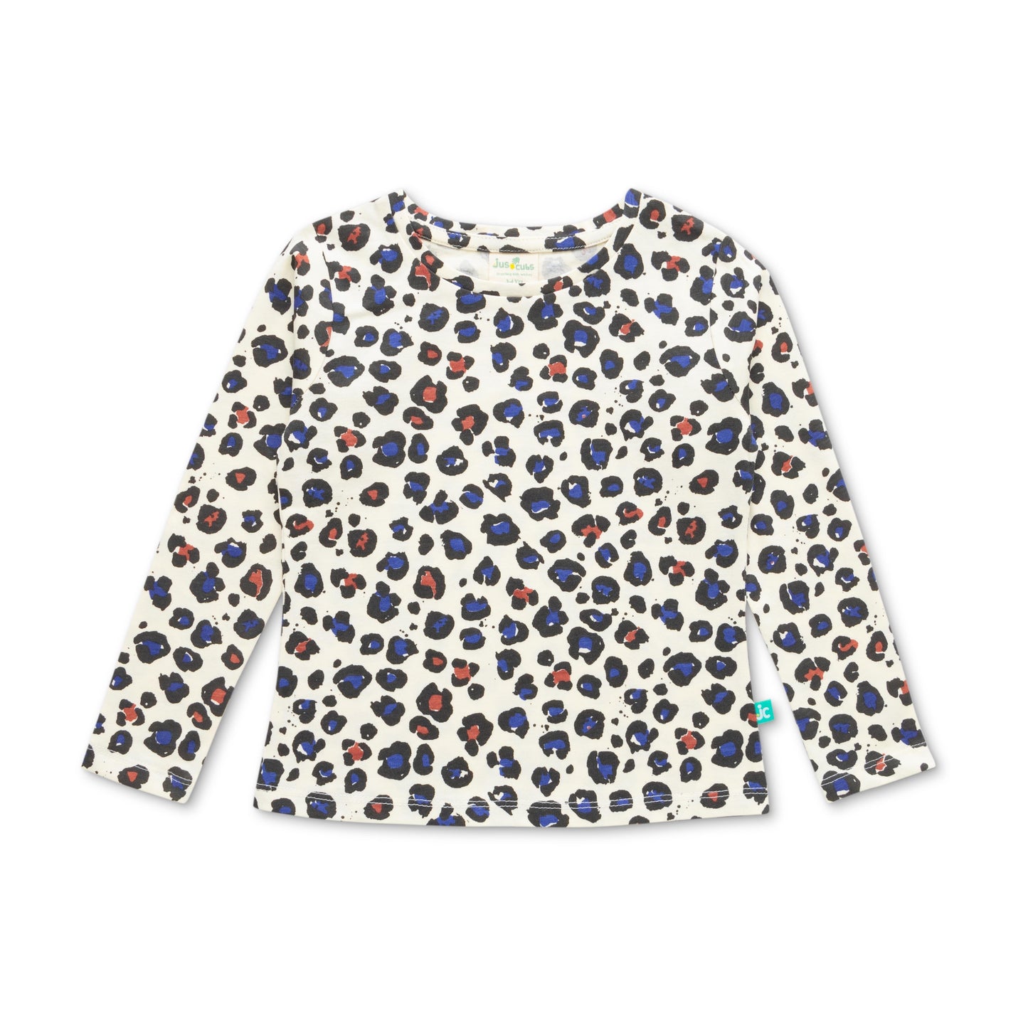 Girls Off White & Blue Printed Night suit - Juscubs