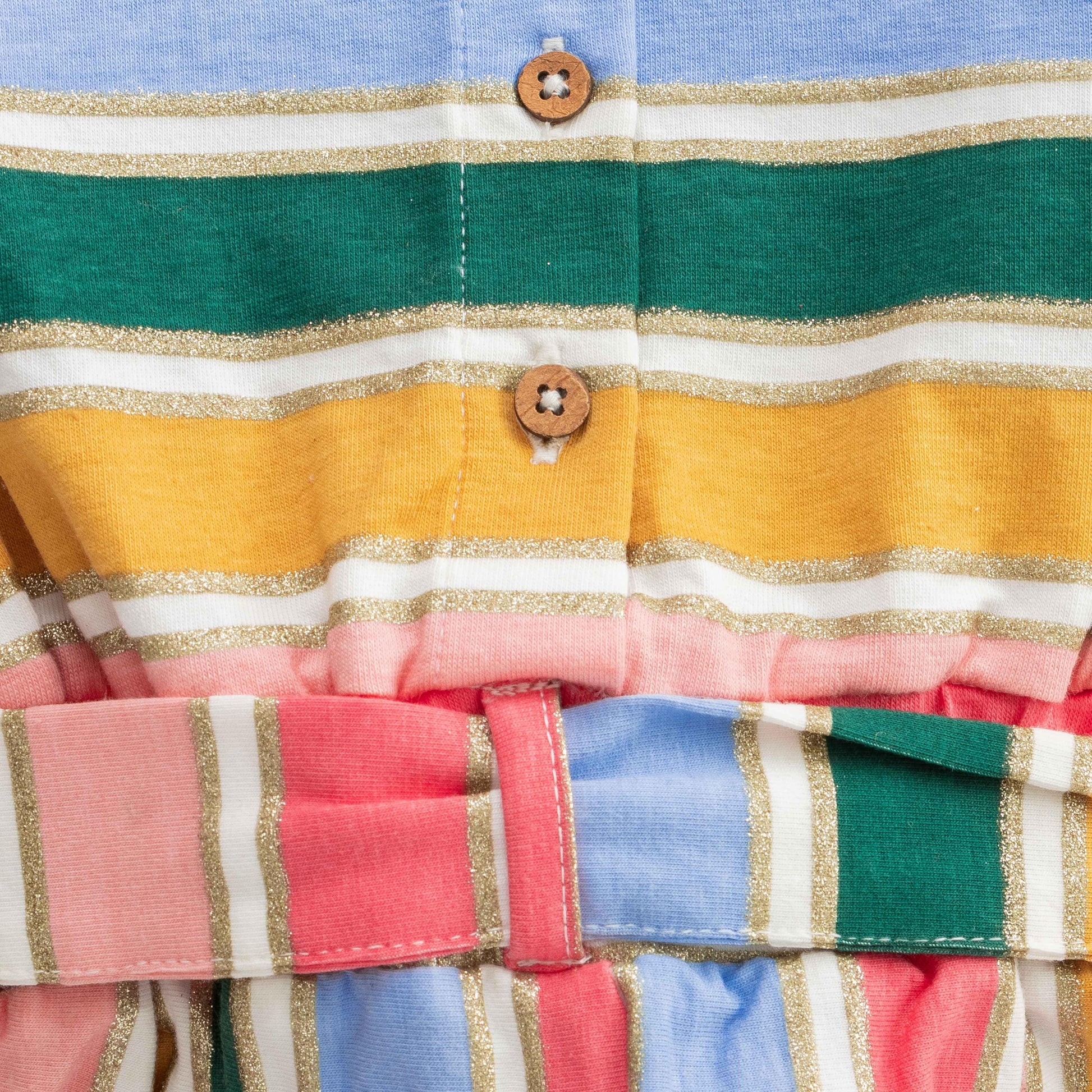 Girls Striped Basic Jumpsuit-Multi