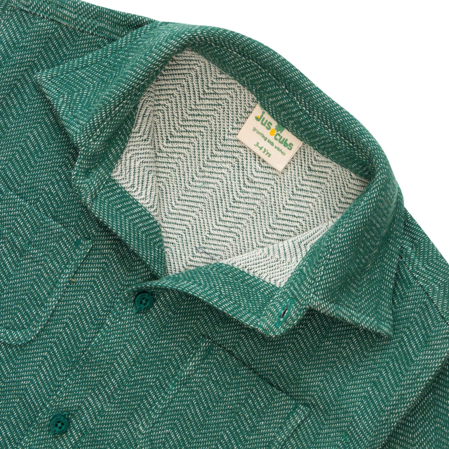 Young Boys Cotton Button Down Collar Full Sleeve Shirt - Juscubs