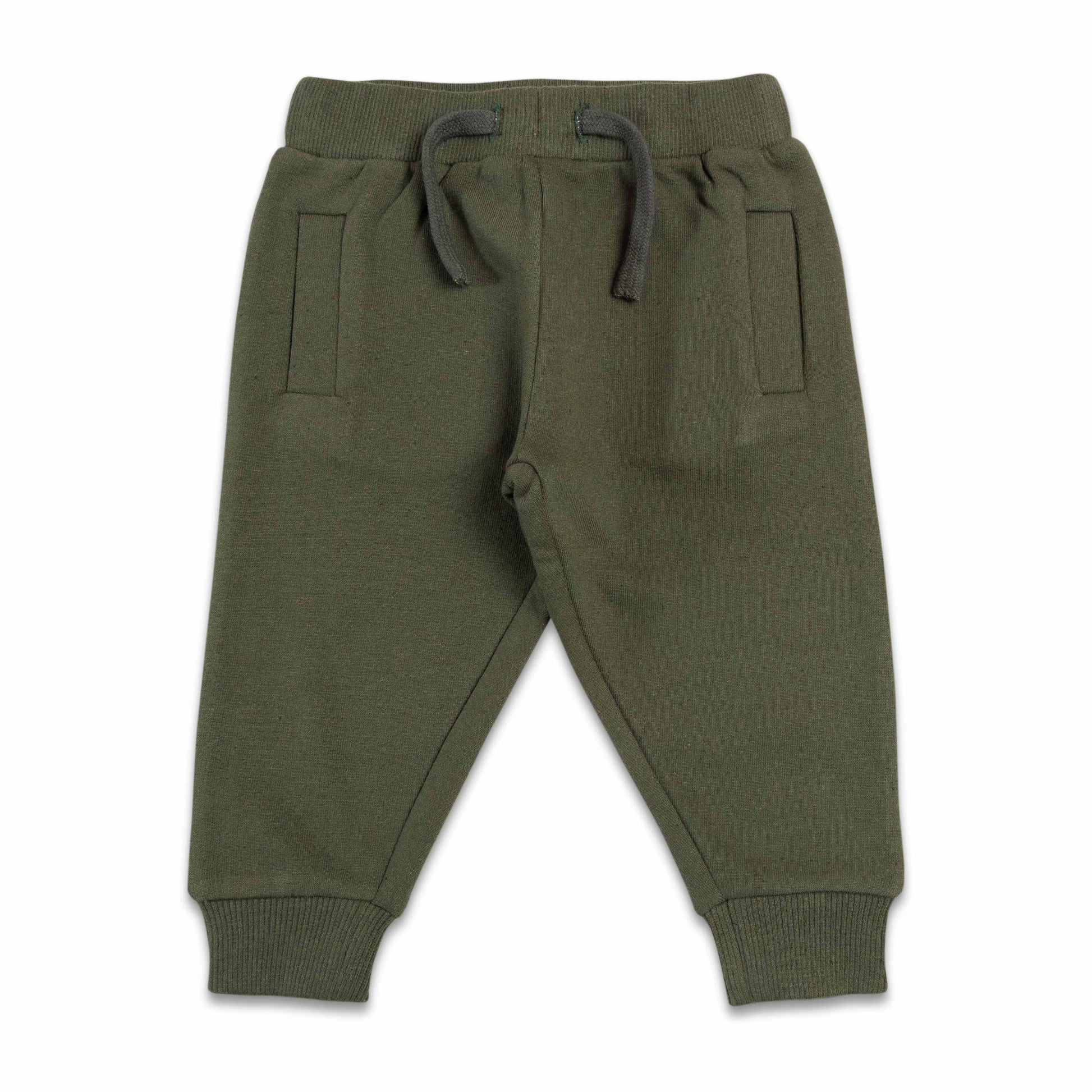 Young Boys Full Sleeve Little Trouble Maker Embroidery T Shirt With Jogger Pant