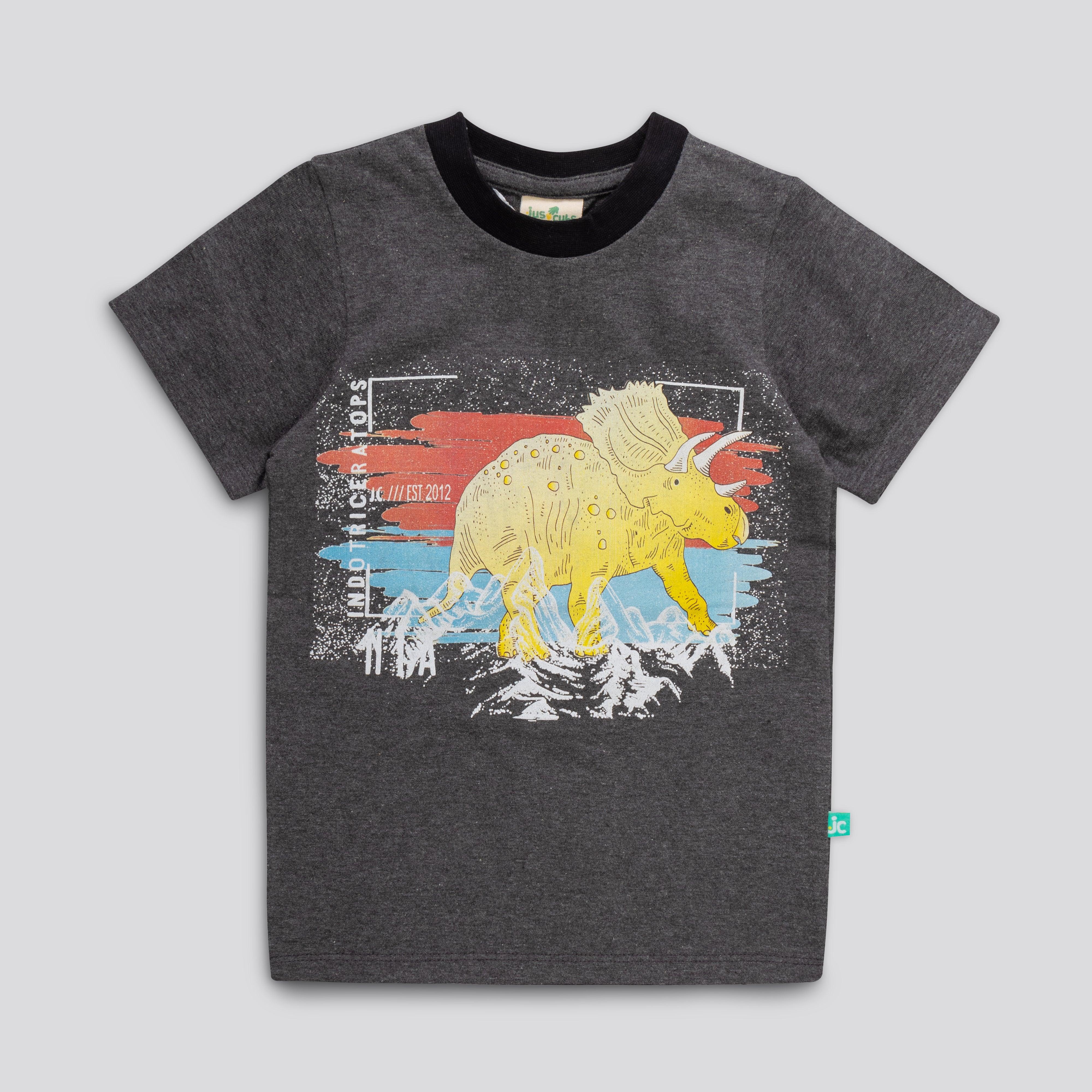 YOUNG BOYS RINO GRAPHIC PRINTED T SHIRT - Juscubs