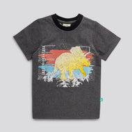 YOUNG BOYS RINO GRAPHIC PRINTED T SHIRT