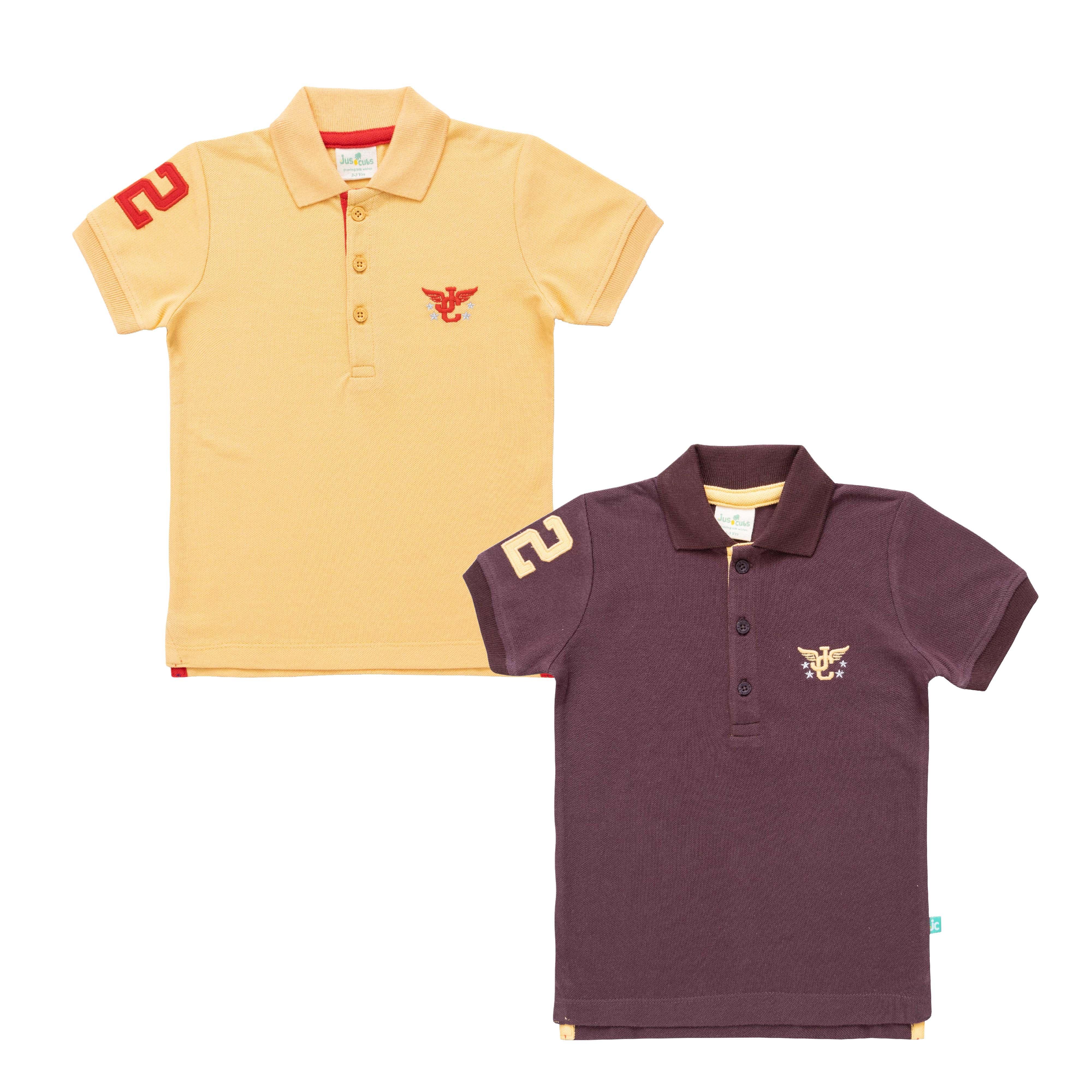 Young Boys Solid Polo T Shirts Combo Pack - Juscubs