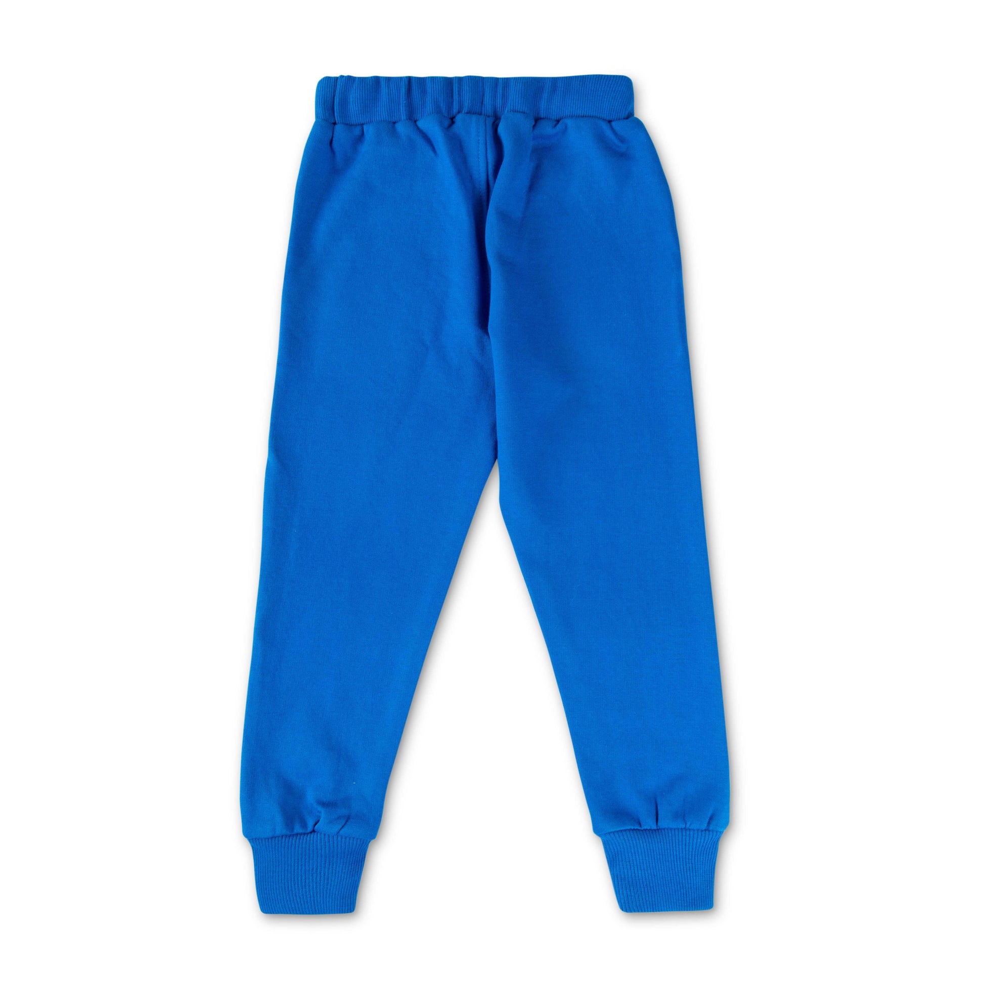 "Girls' Blue Jogger Pants – 'Challenge 97' Print – Side Stripes & Drawstring Waist"