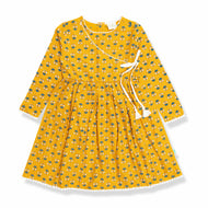 Young Girls All Over Printed Full Sleeve Dress