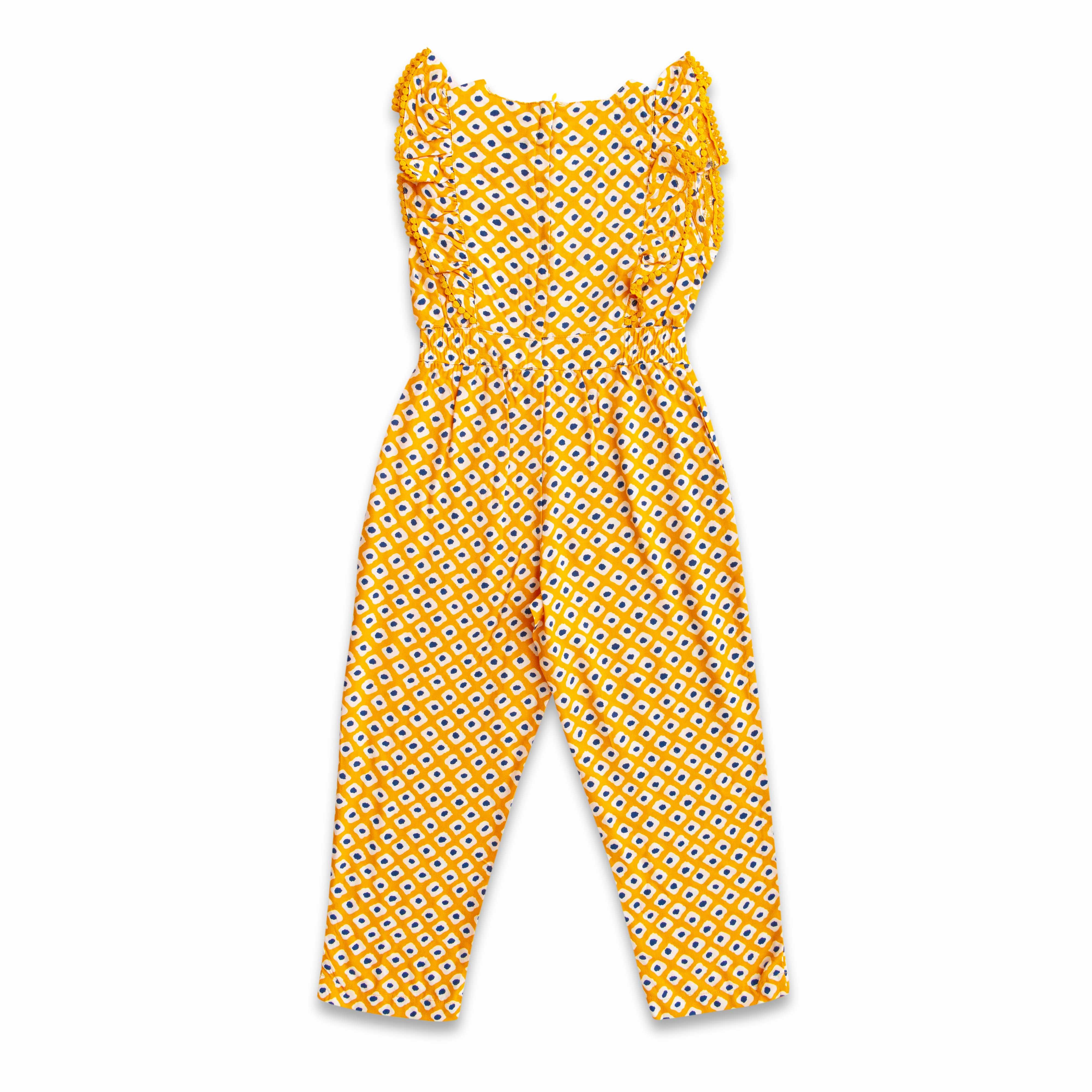 Young Girls All Over Printed Jumpsuit - Juscubs