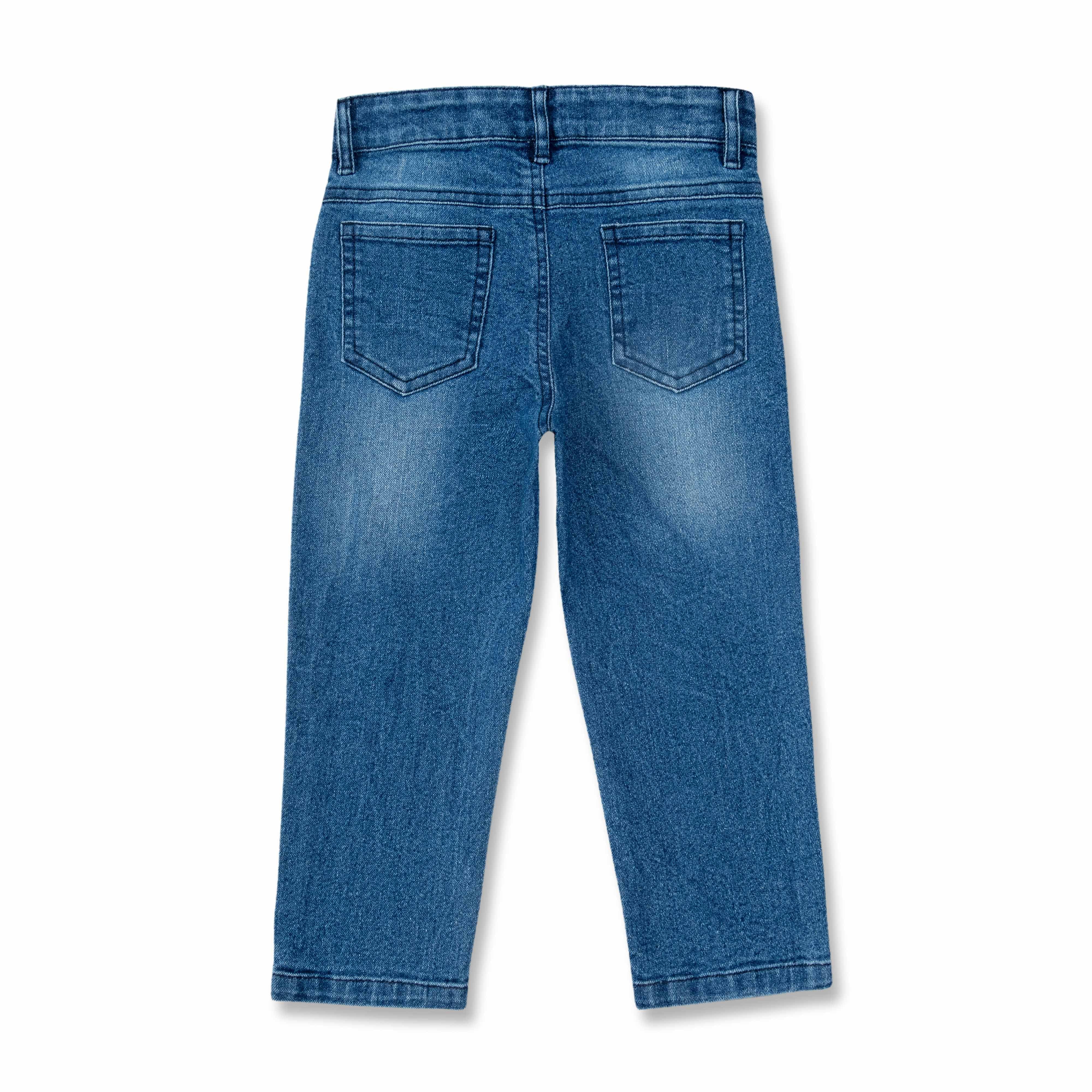 Young Girls Flower Embroidery 3/4th Jeans - Juscubs