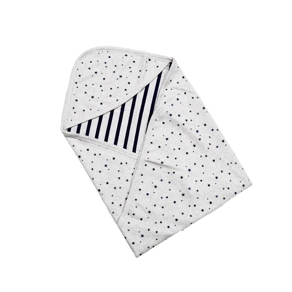 Baby Wrap (Baby Towel) Hooded - Star AOP - Juscubs
