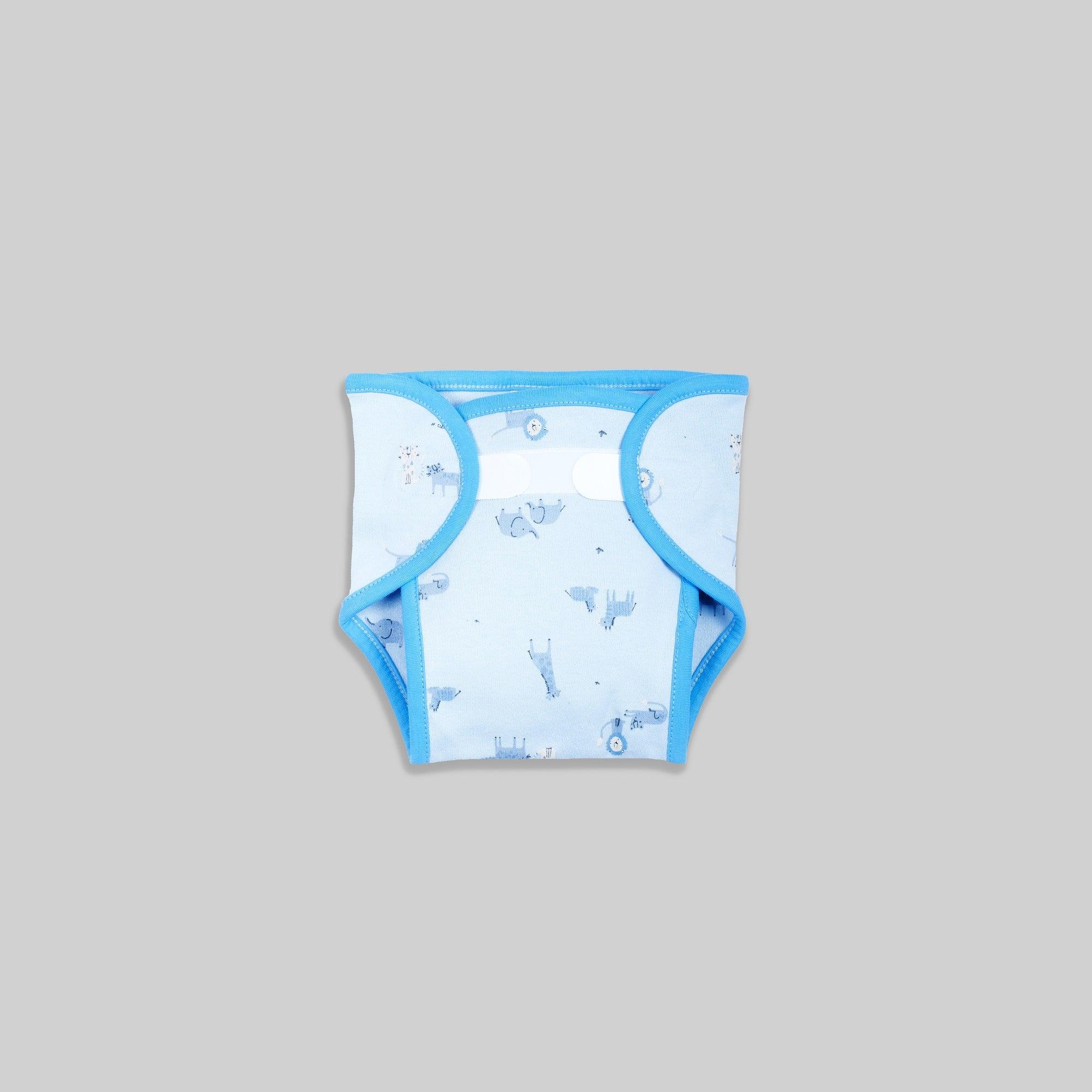 Boys Front Open Nappy With Imported Non-Scrachable Adjustable Velcro Pack Of 3 - Juscubs