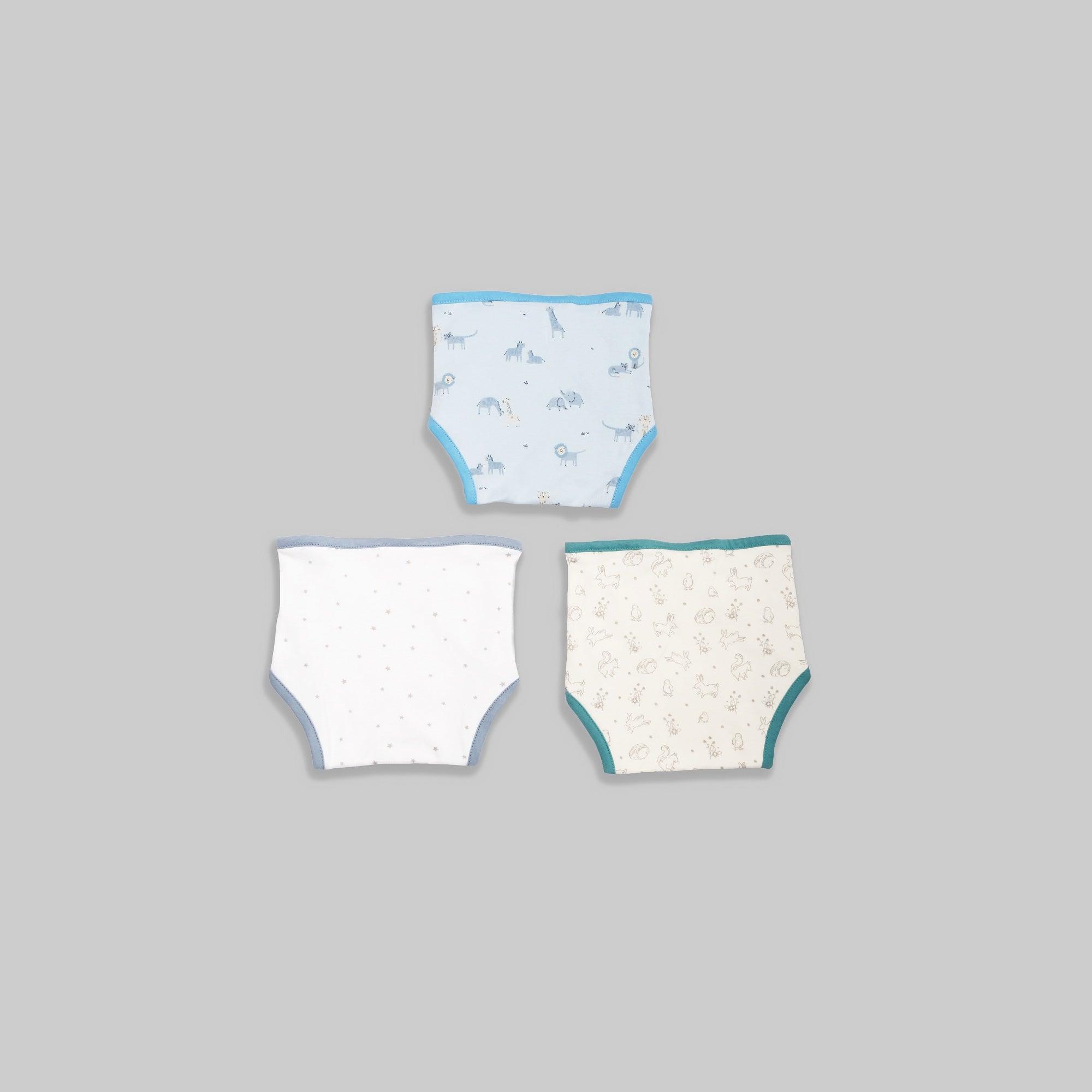 Boys Front Open Nappy With Imported Non-Scrachable Adjustable Velcro Pack Of 3 - Juscubs