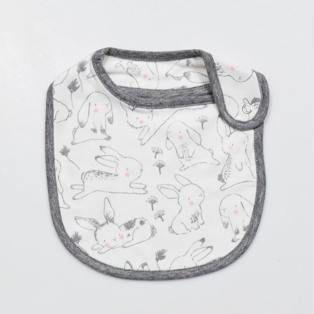 Cotton Bibs Animal Print Set of 2 - Pink & White - Juscubs