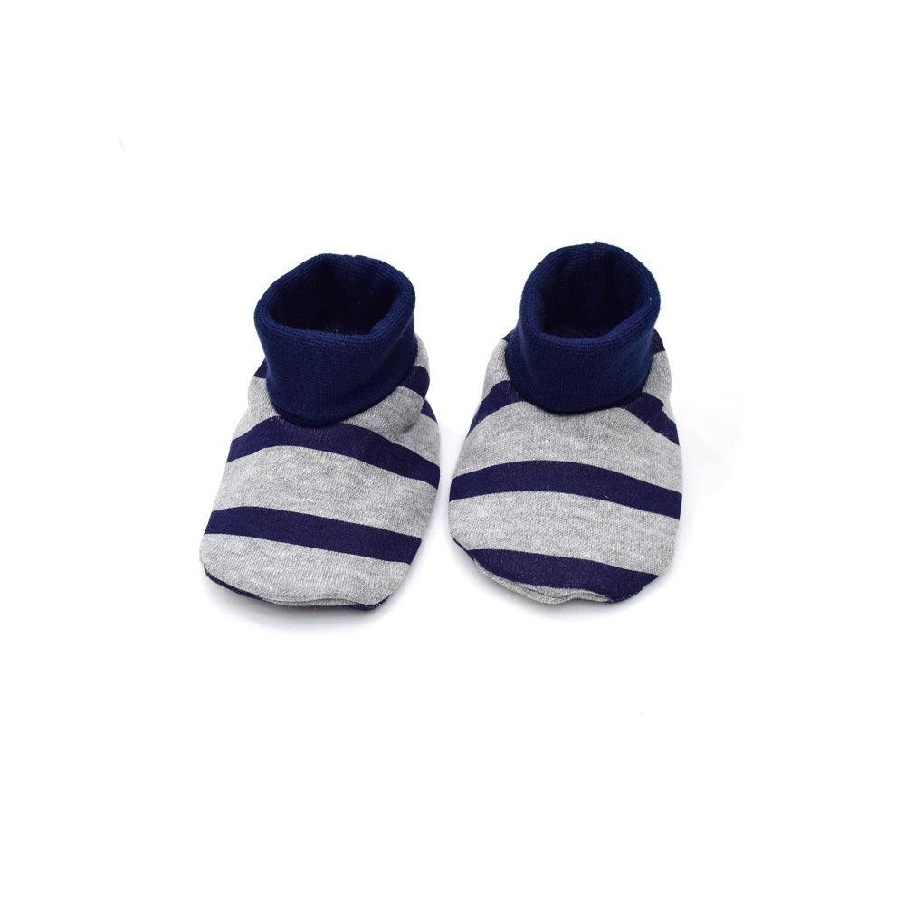 Cotton Bootees (Baby Shoe) Grey - Juscubs