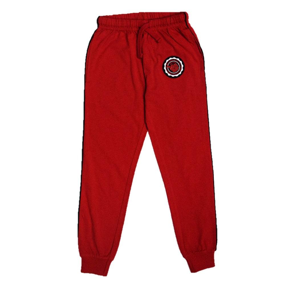 Girls Jogger Rose Embroidery Patch - Red - Juscubs