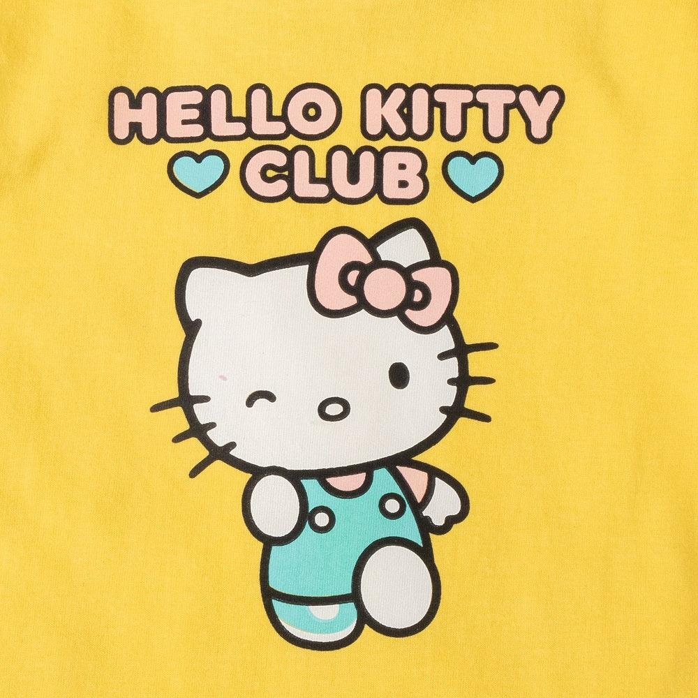 Hello Kitty Half Sleeve Printed Combo Tee -Yellow & Pink - Juscubs