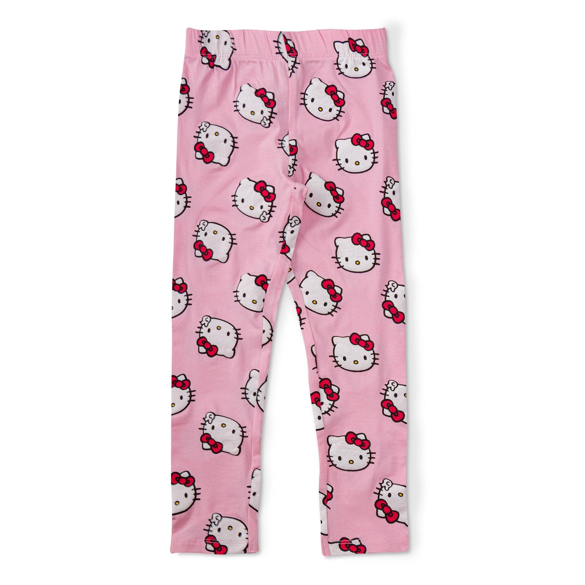 Hello Kitty Leggings GreyMelange & Pink AOP Combo - Juscubs