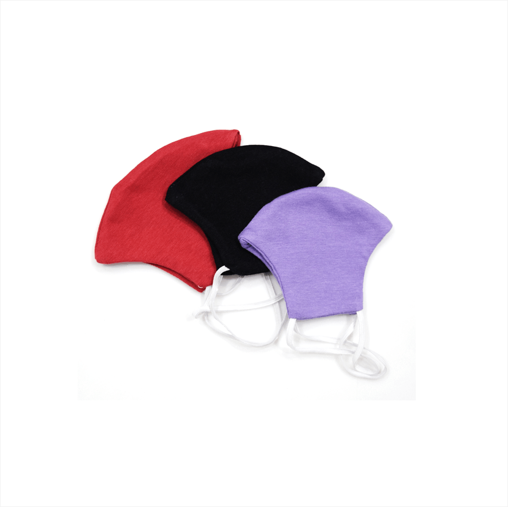Kids 2 layered Face Mask with Elastic Pack of 3 - Juscubs