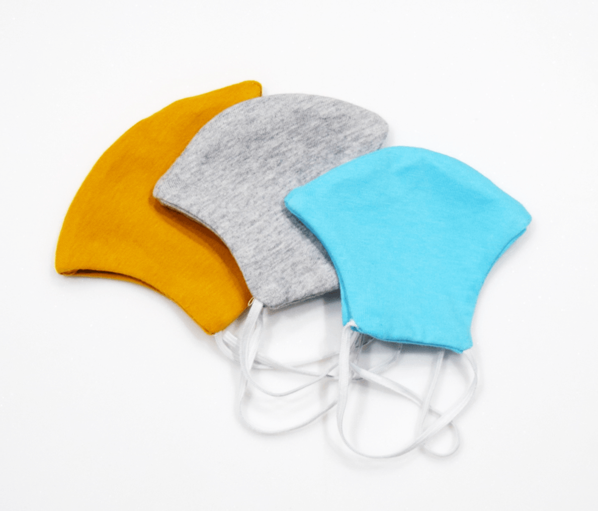Kids 2 layered Face Mask with Elastic Pack of 3 - Juscubs