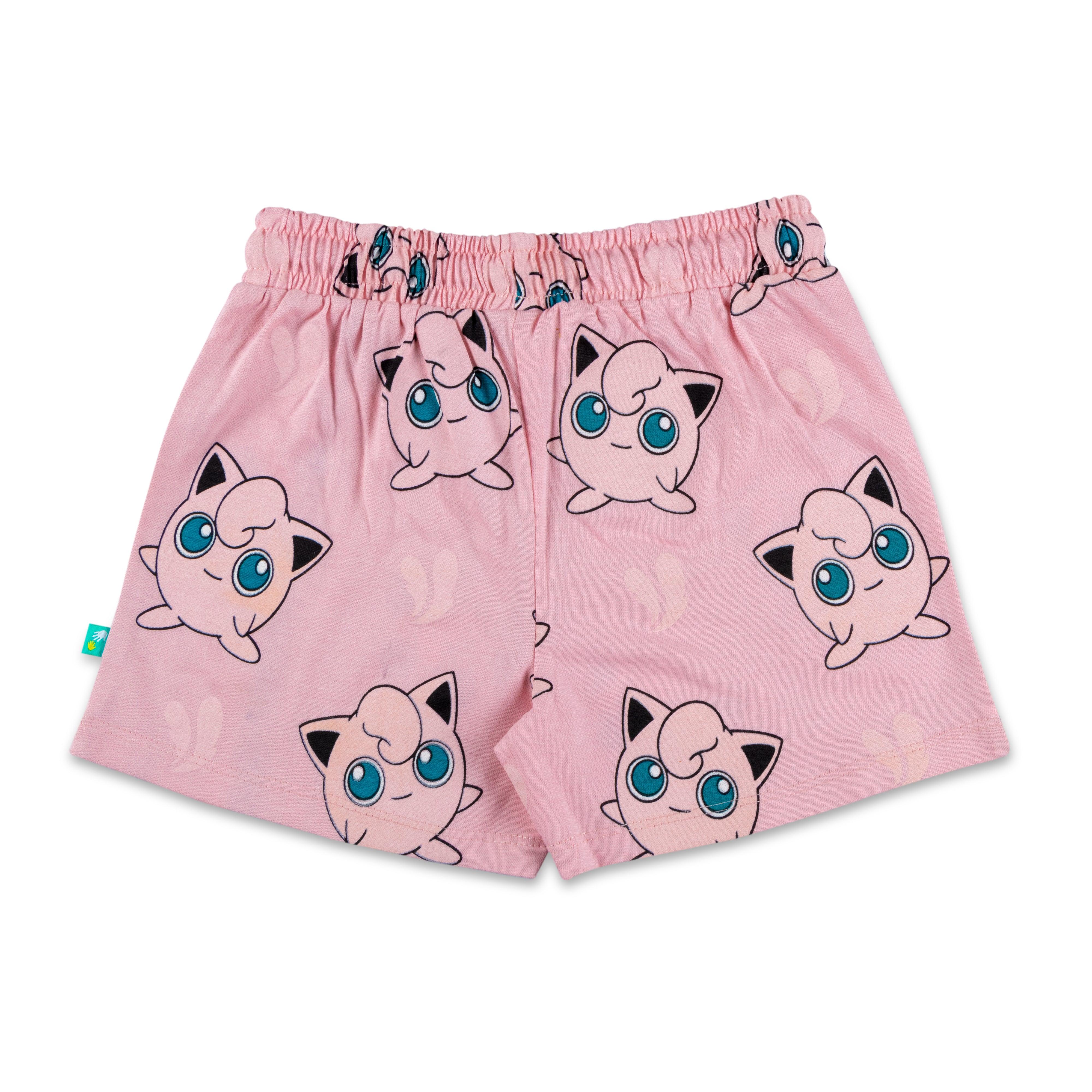 Pokemon Girls AOP & Printed Shorts Combo - Blue & Pink - Juscubs