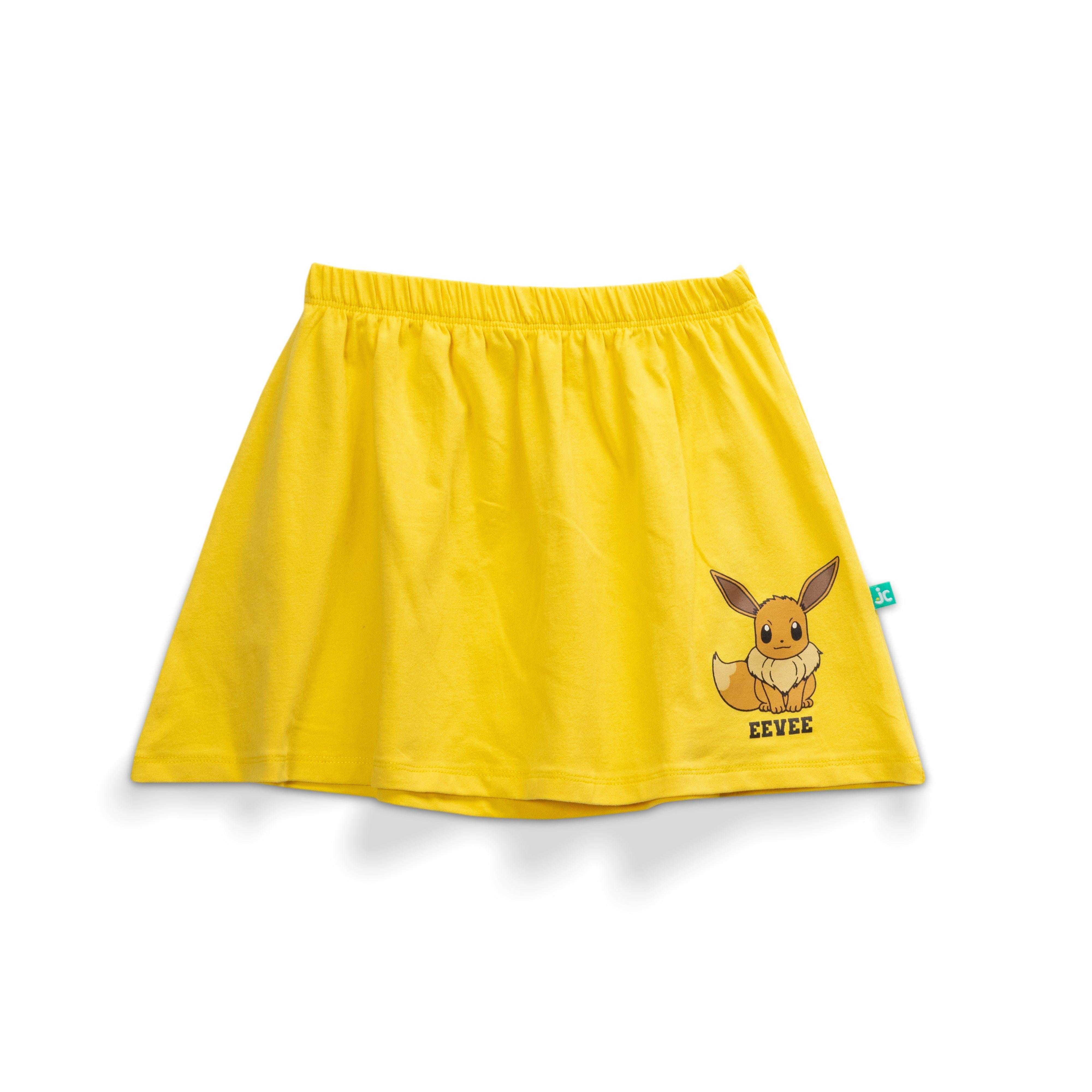 Pokemon Girls AOP & Printed Skirts Combo - Pink & Yellow - Juscubs