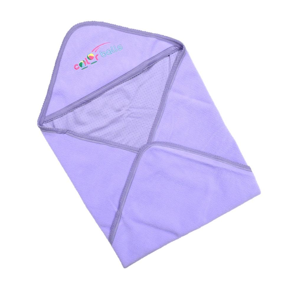 Super Baby Wrap Combination of Fast Dry & Baby Wrap Hooded - Color Balls - Purple - Juscubs
