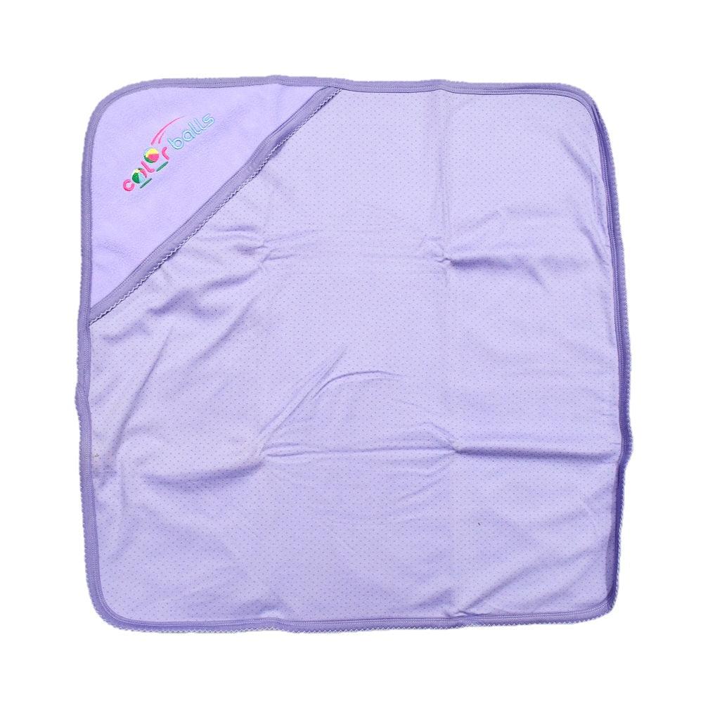 Super Baby Wrap Combination of Fast Dry & Baby Wrap Hooded - Color Balls - Purple - Juscubs
